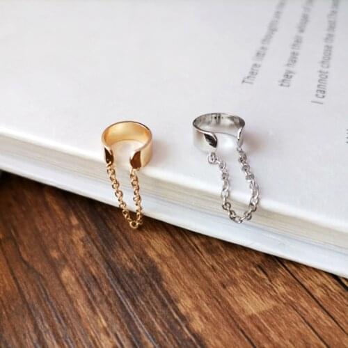 1Pc Metal Chain Ear Bone Clip No Piercings Earring Earless Buckle Studs Earrings Female Without Pierced War Clip Ear Cuff