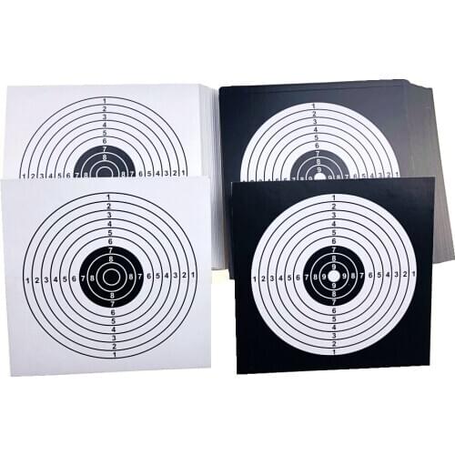 100PCS/Set 14X14cm Hunting Target Paper Shooting Target for Pistol Rifle Gun Practice Bow Arrow Gauge Paintball Training Card