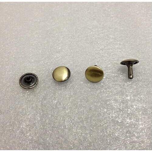 12 mm Dia. Metal Rivets, Round Cap Double Headed Stud 10 mm Height Antique Brass Purse Feet 1000pcs/lot