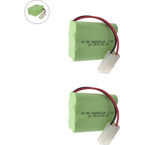 2PCS 7.2v 2800mah Rechargeable battery pack 7.2v battery 6*AA NIMH battery for RC car toy robot boat electric toy free shipping