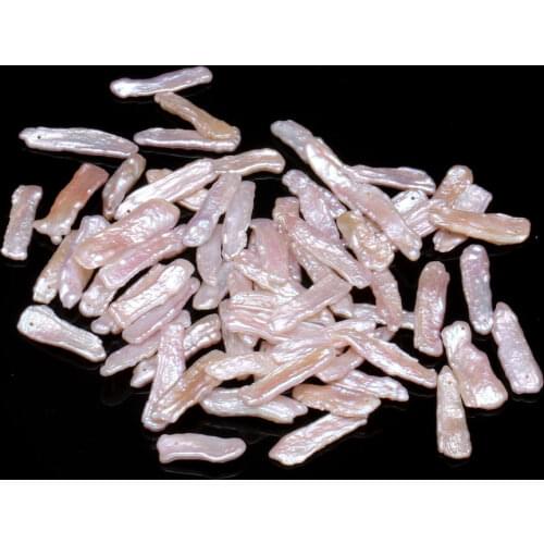 New 5pcs / Lot A Grade Pink Long Strip Pearl Beads Simple And Stylish DIY Jewelry Gift Size 8x15-8x20mm