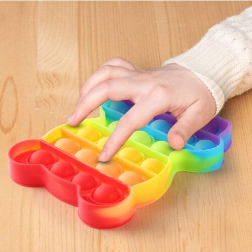 Pop Bubble Fidget Antistress Toys Adult Kids Unicorn Dinosaur Pop Fidget Sensory Toy Autism Special Needs Stress Reliever