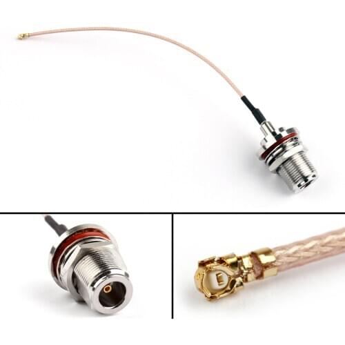 Artudatech 1Pcs RG178 Pigtail Cable N Female Bulkhead O-Ring to U.FL/IPX Adapter 15cm