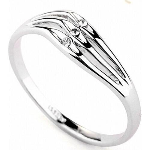 Brand TracysWing Rings for women Austrian Crystals Copper Gold Color Fashion ring healthy New Sale Hot #RG91736White