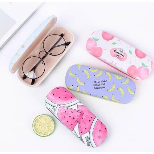 Portable Sunglasses Case Candy Color Letter Fruit Pattern Goggles Glasses Box AIC88