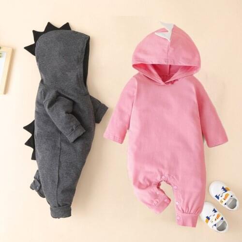 Cartoon Babys Romper Solid Baby Girl Dinosaur Sleepwear Newborn Jumpsuits for Baby Girls Clothing