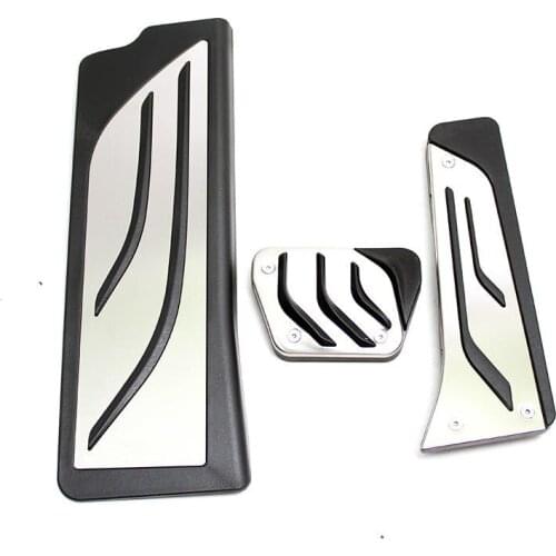 For BMW 3 Series G20 G21 2020 LHD Stainless Steel Car Pedals Kit AT Accelerator Gas Brake Footrest Pedal Cover 3PCS