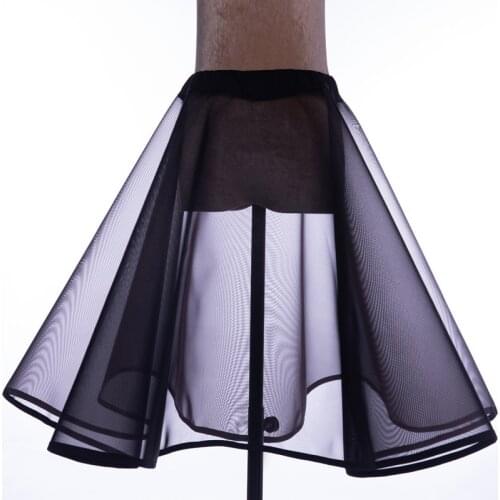 Elegant and sexy Lap top transparent black high waist Ball Gown skirt Fashion casual casual skirt