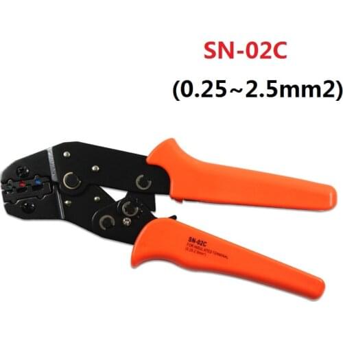 Electrical Crimping Tools SN-02C Pliers 0.25~2.5mm2 for Insulated Terminals