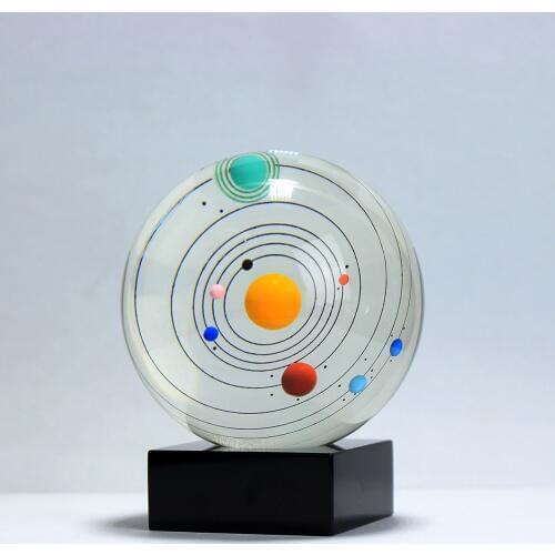 Fengshui Ball Solar System Planet Crystal Ball Glass Sphere Planet Home Decoration