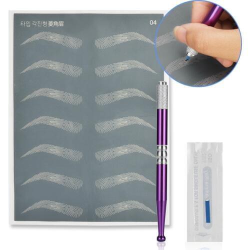 Microblading Kit Professional Sobrancelha Microblading Profissional With 1 Eyebrow Tattoo Pen 14pin Laminas Para Tebori