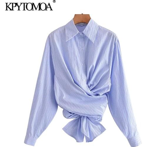 Женские рубашки в полоску KPYTOMOA China At AliExpress