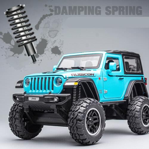 1/20 Jeep Alloy Car Model Diecasts Toy Wrangler Rubicon Metal Modified Off-road Vehicle Simulation Model Toys Gifts For Children