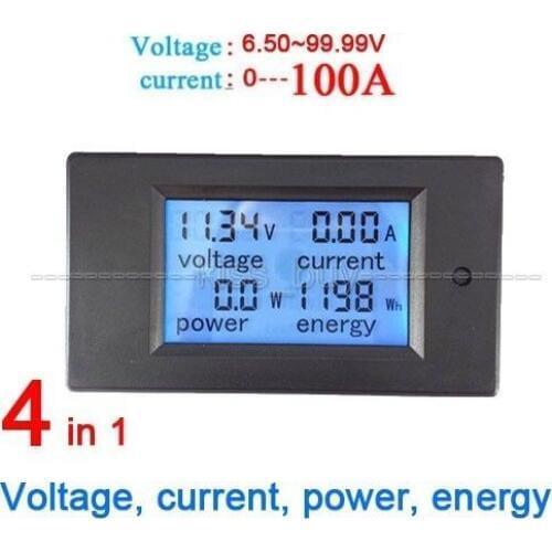 DYKB Multimeter Ammeter Voltmeter DC 6.5-100V 100A LCD Digital Current Voltage Power Energy Battery Monitor Tester Meter Shunts