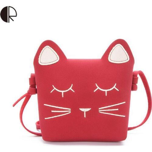 New Animal Bag for Girls Children Cute Cat Shoulder/Crossbody Bag Mini Purse kindergarten/Pupils Leisure Hasp Cartoon Bags