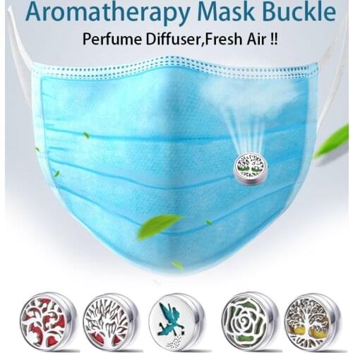 2021New Aromatherapy Locket Stainless Steel Magnetic Essential Oil Diffuser Clip Brooch Glamorous Jewelry For Men And Women