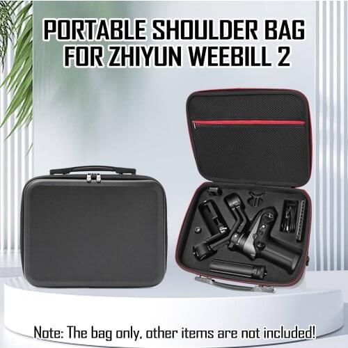 SUNNYLIFE Portable PU Leather Carrying Storage Case Shoulder Bag for Zhiyun Weebill 2 Handheld Gimbal Stabilizer Accessories
