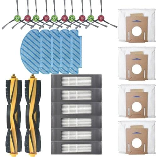Roller Brush Dust Bags Replacement Filters Part Kit for Ecovacs Deebot OZMO T8 T8 AIVI Robot Vacuum Cleaner Accessories