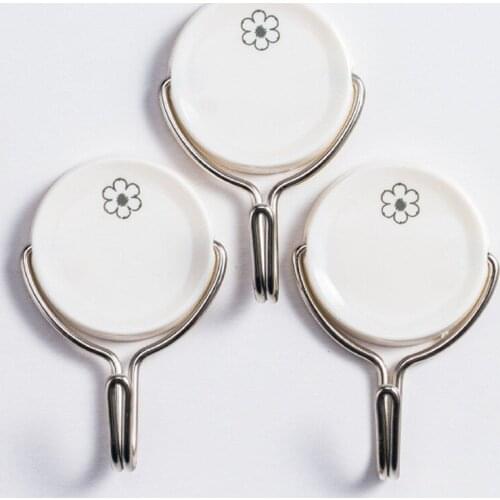 Self Adhesive Wall Hooks Hanger For Clothes Bags Hats Key Hanger Hooks Kitchen Bathroom Accessories