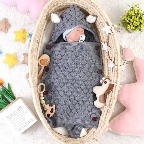 Baby Boy Girl Sleeping Bag Thicken Design Newborn Anti-kick Hoodie Blanket Cover Bedding Wrap Newest