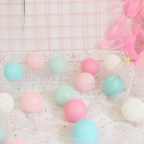 1.5m 3m 5m 10m Cotton Balls LED String Lights Battery Garland Cotton Ball Light Chain Guirlande Lumineuse Christmas Lights