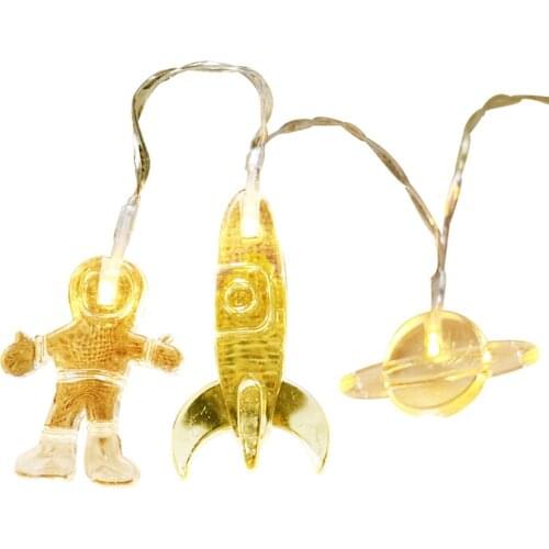 LED String Lights Spaceman Astronaut Pendant Lamps Home Kids Room Decoration Outdoor Garden Street Yard Landscape Decorative