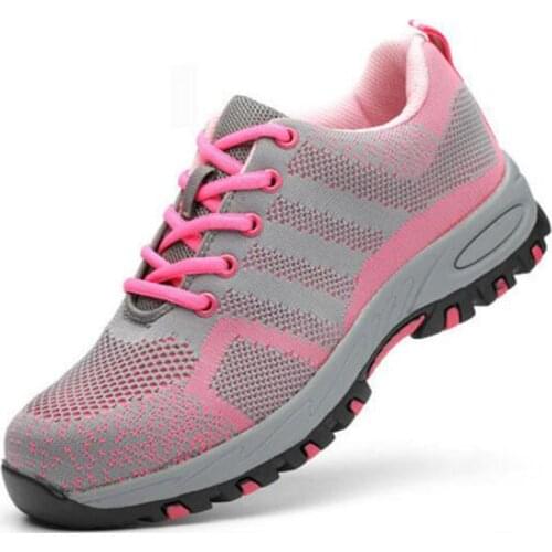 Safety Shoes Women Work Shoes Puncture-Proof Safety Boots Steel Toe Shoes Work Sneakers Security Shoes