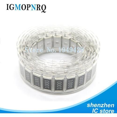 100pcs 2512 5% 1W SMD Chip Resistor resistores 0R-10 M 0 10 100 220 470 ohm 0R 10R 100R 220R 470R 10 1K 2.2K 4.7K 100K K 1M 10M