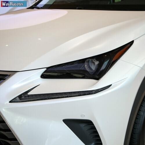 Car Headlight Protective Film Front Light Transparent Black TPU Sticker For Lexus NX NX300h NX200t Facelift 2019-On Accessoies