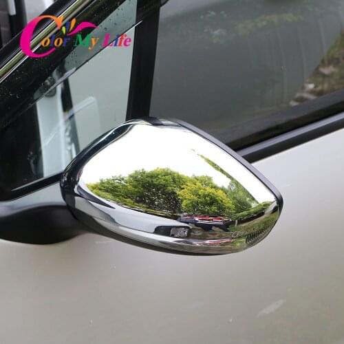Color My Life 2Pcs/Set ABS Chrome for Peugeot 2008 2014 2015 2016 2017 2018 Rearview Mirror Cover Protection Covers Strips Trim