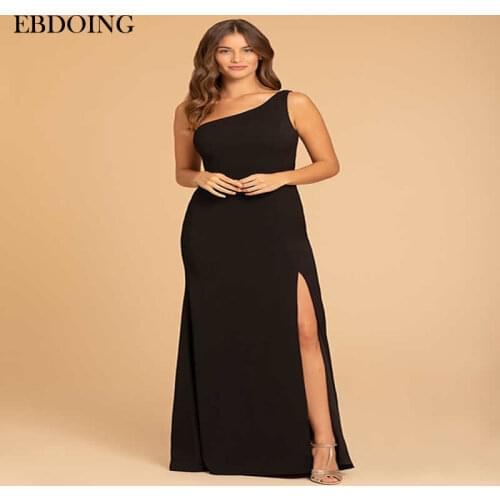 Newest Bridesmaid Dresses A-line Robe De Soiree Floor-length One Shoulder With Split Wedding Party Dresses