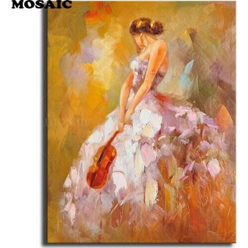 Full square diy Diamond Painting cross stitch"Vivid Textured Music Queen"Diamond Embroidery Diamond Mosaic pictures home decor O