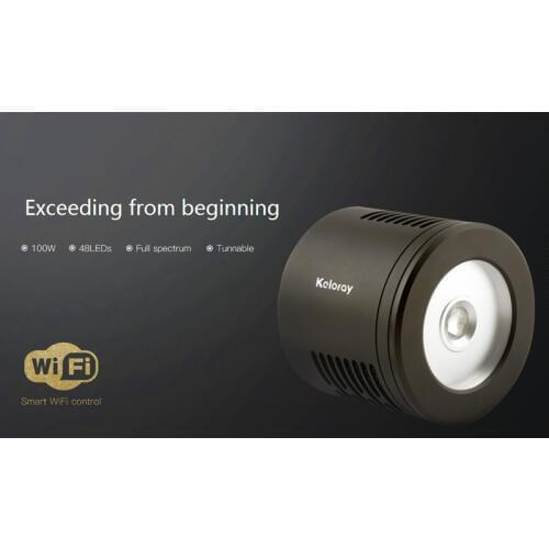 Keloray KELO AO100 100W WIFI Programmable led lighting timer Full Spectrum Led Aquarium Light dimmable Coral Reef Marine