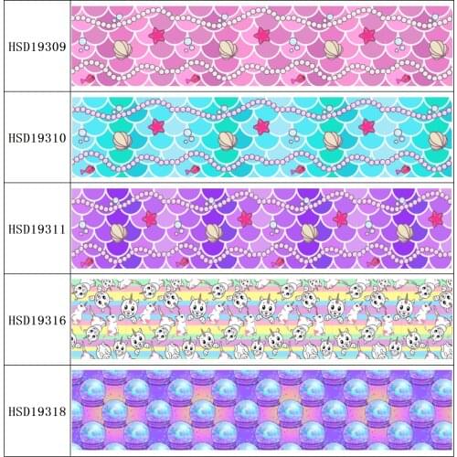 22MM 25MM 38MM 50MM 75mm Printed Pattern on Grosgrain Ribbon for diy ribbon