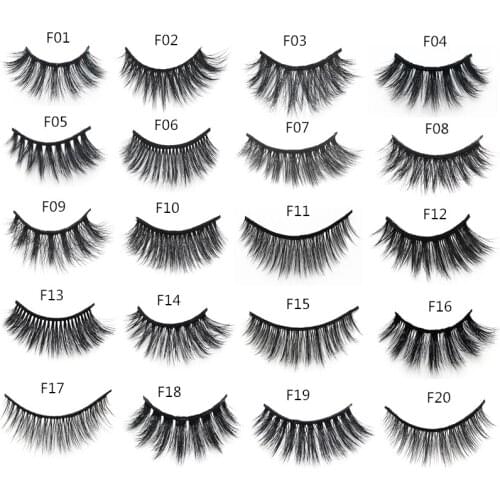 Flash girl F series 20 models Faux Mink Eyelashes 2 pair natural soft and natural eyelashes