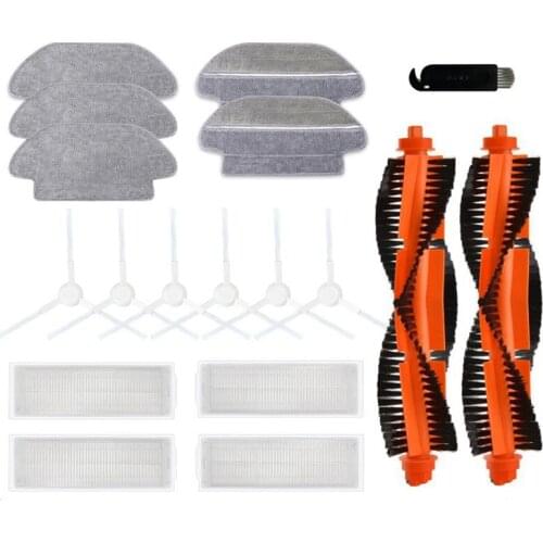 Replacement Packs for Mijia Viomi V2 V3 SE Robotic Vacuum Cleaner Spare Roller / Side Brush Mop Cloth and Hepa Filter