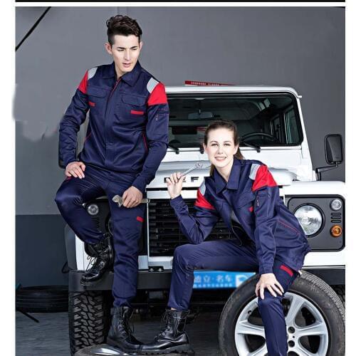Welding clothing workwear clothes men women long sleeves workmen uniform car workshop working suit mechanical repairmen overalls