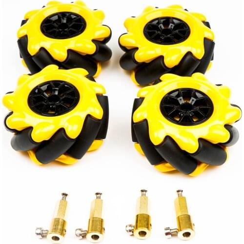 60 mm High Hardness Plastic Mecanum Wheel Omni-directional Smart Robot Car with hubs Motor Connector Arduino Raspberry Pi DIY