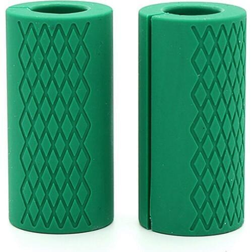 1 Pair Barbell Dumbbell Grips Thick Bar Handles Pull Up Weightlifting Support Silicon Anti-Slip Protect Pad For Body Building h