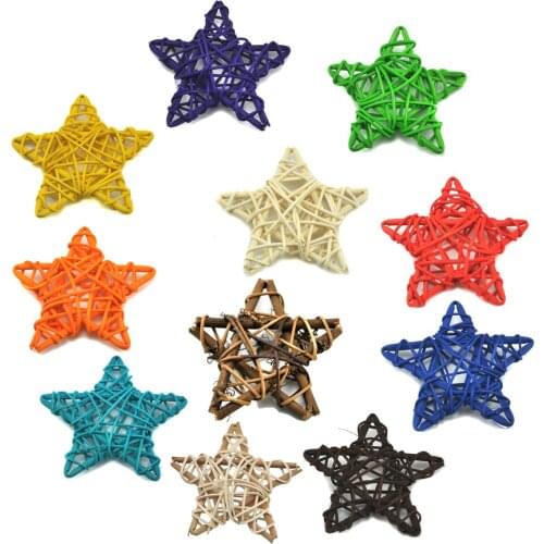 10pcs/set DIY handmade rattan stars, Christmas. Party, kindergarten, classroom, shopping mall decoration