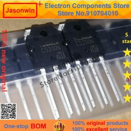 100% nuevo 50 unids/lote original C5200N 2SC5200N TO-3P Audio amplifier pair Transistor