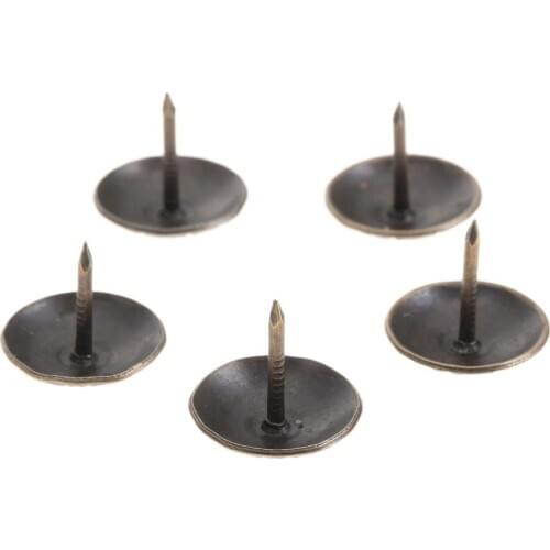 100pcs Upholstery Nails Tacks Studs Elegant Flower Head Pushpin Ancient Style Furniture
