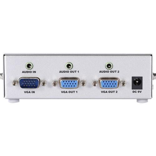 2PORT VGA AND AUDIO SPLITTER 1 pc 2 monitor vga splitter vga splitter cable dual monitor with Audio Free Shipping