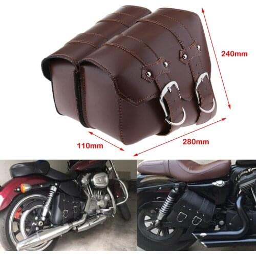 2Pcs Motorcycle Luggage Saddle Bags Side Storage Fork Travel Tool Pouch Bag