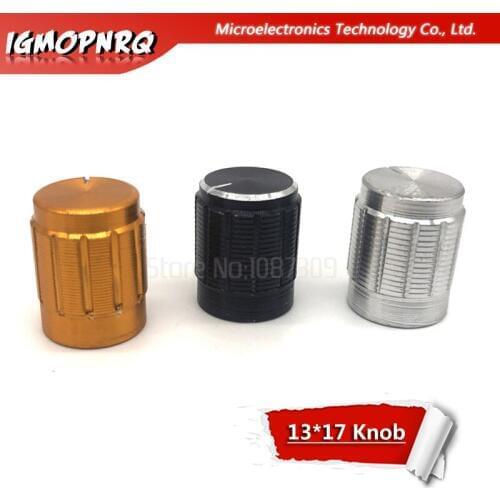 30Pcs Aluminum alloy potentiometer knob antiskid single double potentiometer special trumpet 13*17mm 13*17 knob