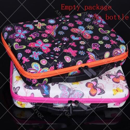 60 grid empty packaging diamond painting box tool container storage box carrying case portable butterfly bag zipper (no bottle)