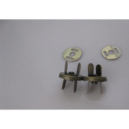 20 Sets Bronze 10mm Magnetic Snaps Bag Purse Clasp Button,magnetic Closure for Purse Handbag buckles accessory