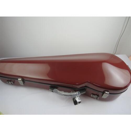 Beautiful purplish red straight flange fiberglass adjustable 15-17" viola case