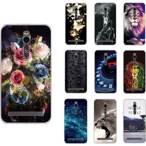 For Asus ZenFone 2 ZE551ML 5.5" Soft TPU Flower Phone Case For ASUS Zenfone 2 Deluxe ZE551ML ZE550ML Z008D Z00AD Deluxe ZE551ML