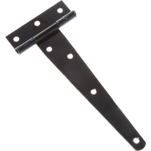Black Paint T Shape Triangle Hinge Cabinet Shed Wooden Door Gate Hinges Hardware